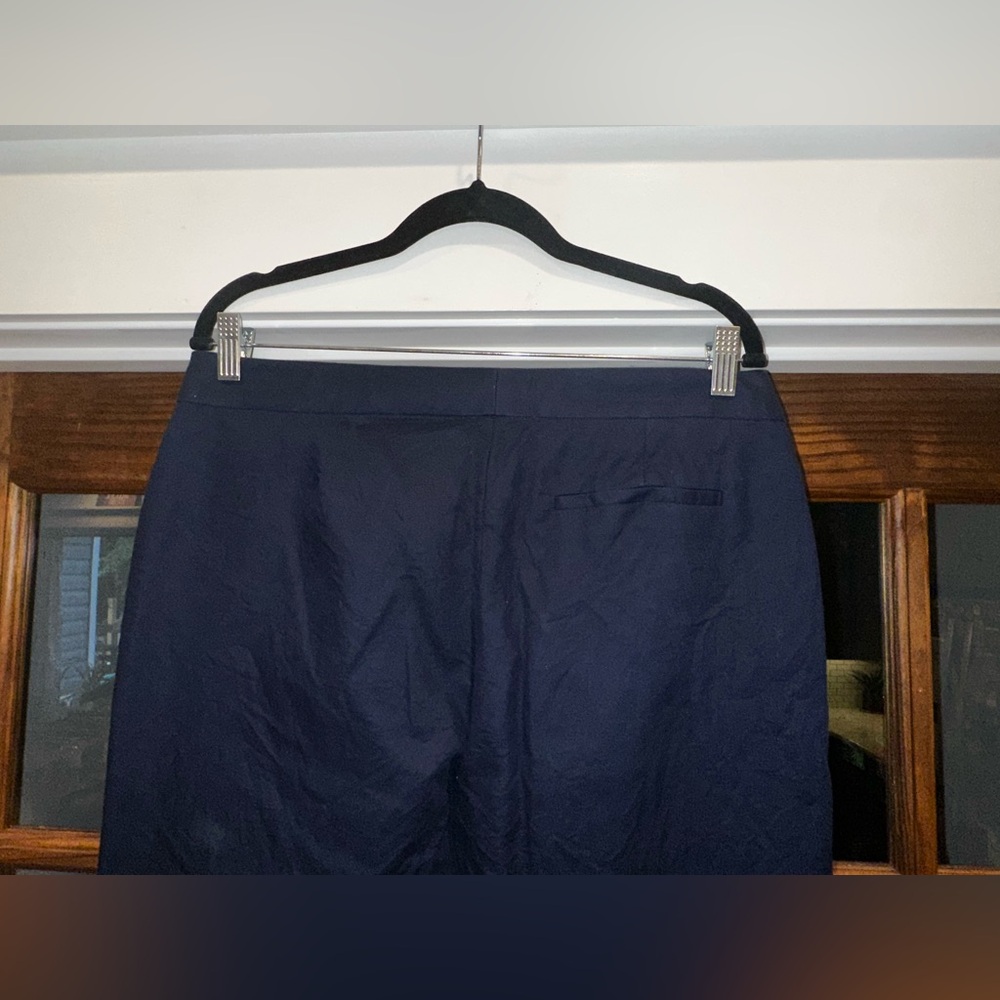 EUC J Crew Size 10 Navy Blue Ankle Cropped Dress Casual Pants‎ - Picture 7 of 13